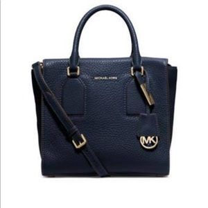 Navy Michael Kors Shelby Satchel or crossbody